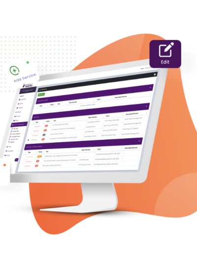 Client-management task screens