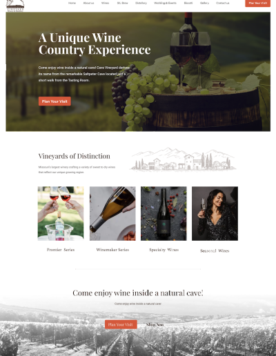 Garden-center web and mobile layouts