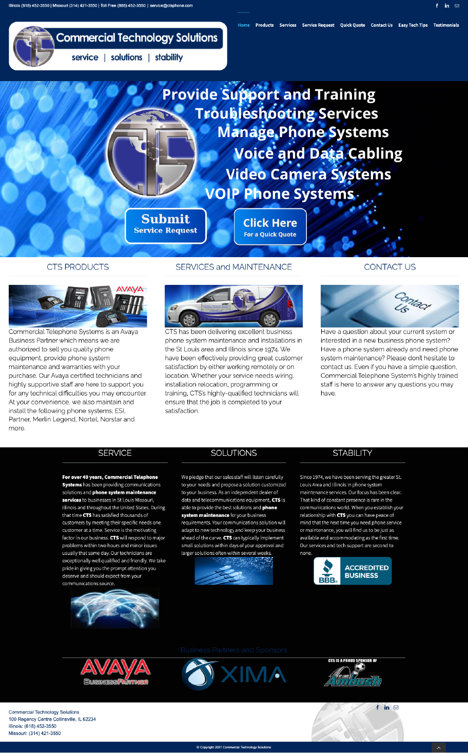 Original landing page