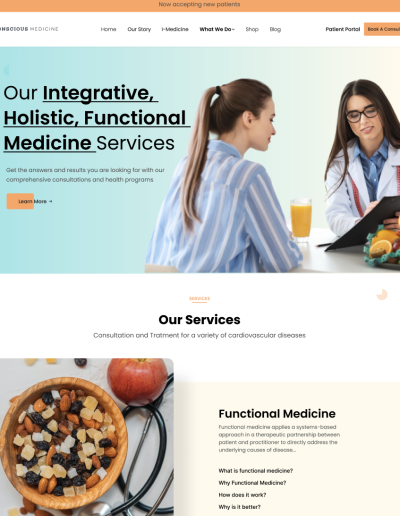 Content-publishing landing page