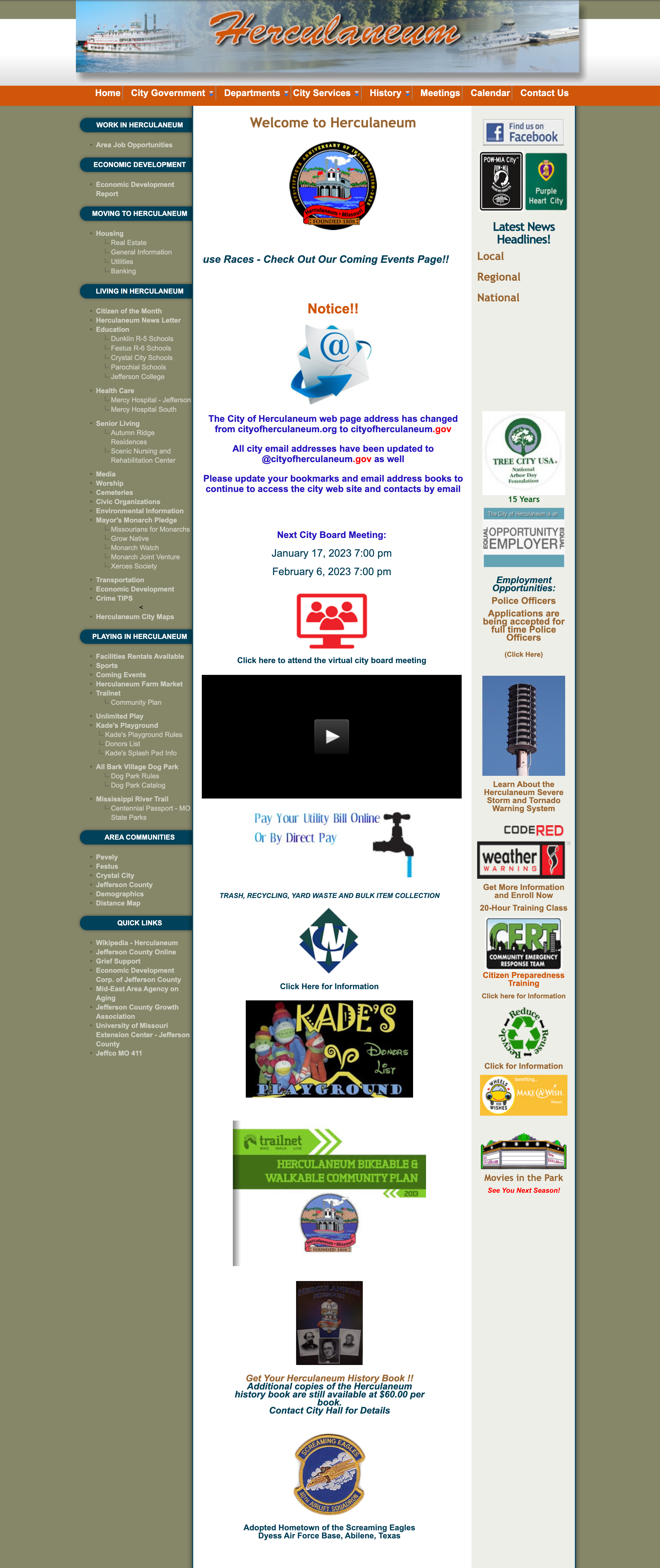 Legacy landing page